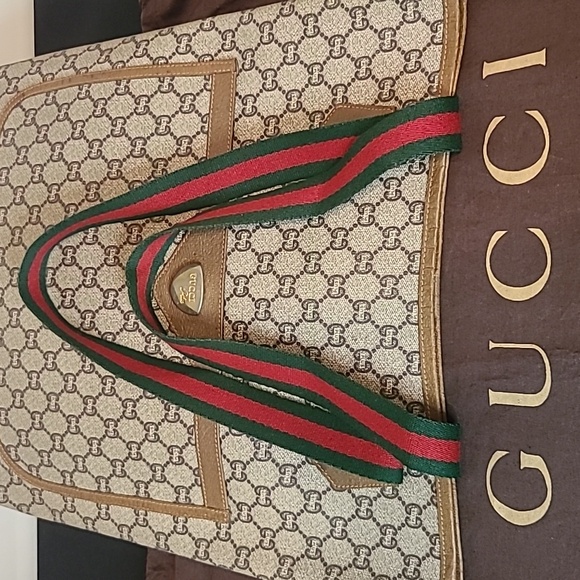 GUCCI PLUS VINTAGE 70’S WEB SHERRY TOTE FROM LIMITED RUN GUCCI PLUS COLLECTION - Picture 14 of 17